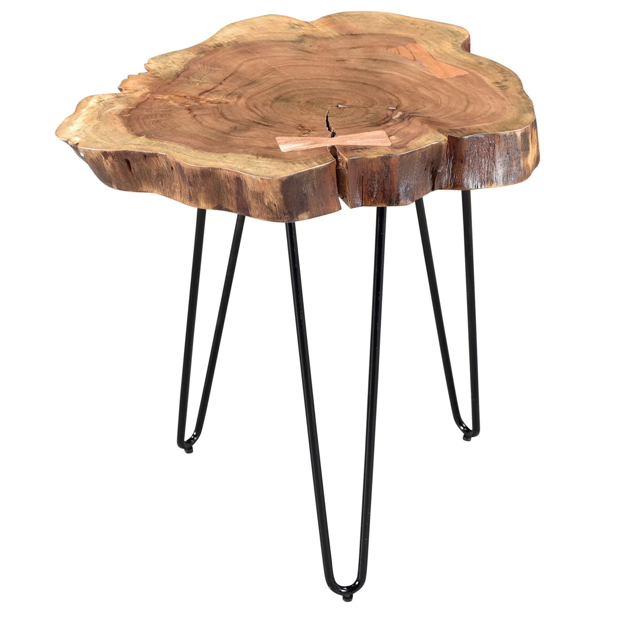 Solid Wood Live Edge Accent, Side TABLE