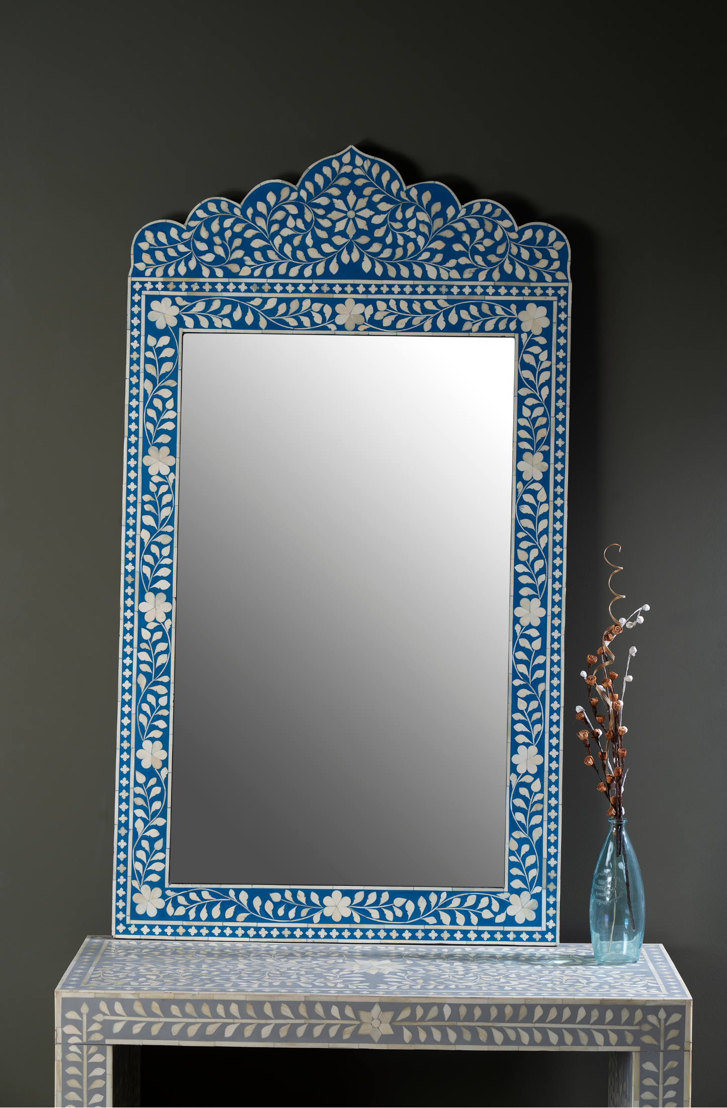 Azure Palace Inlay Wall Mirror