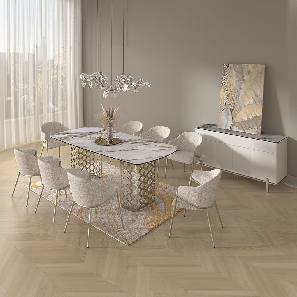 Dining Chairs Faux Fur