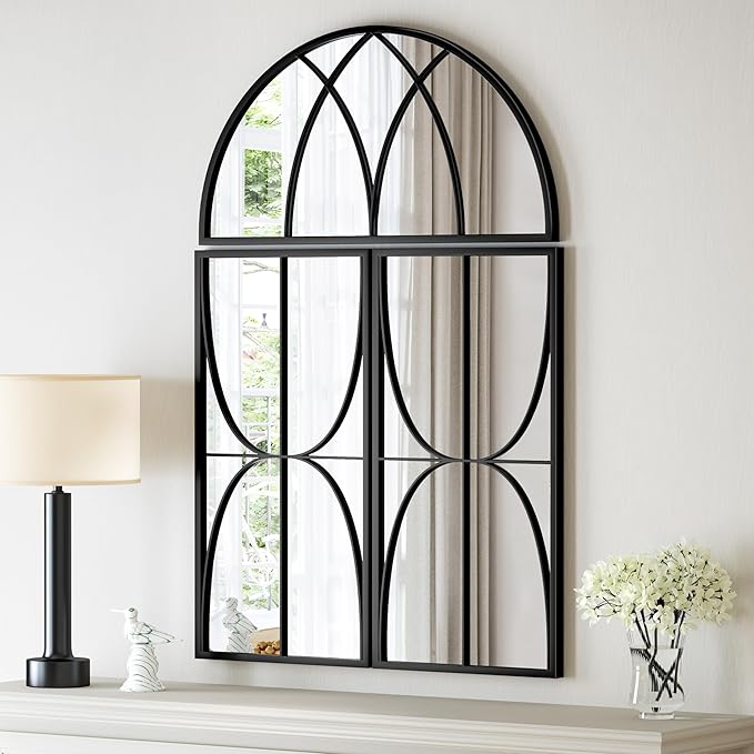 Arched Mirror with Metal Frame