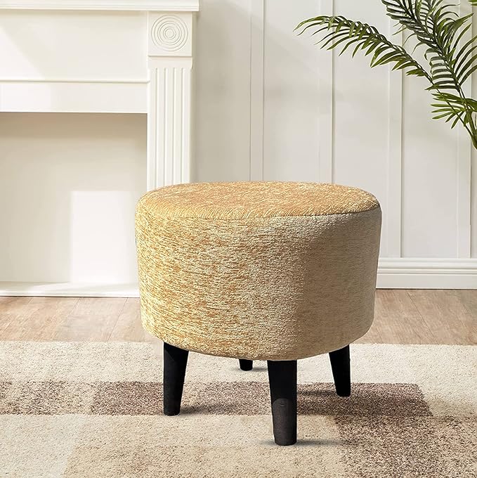 Upholstered Ottoman Stool for Living Room