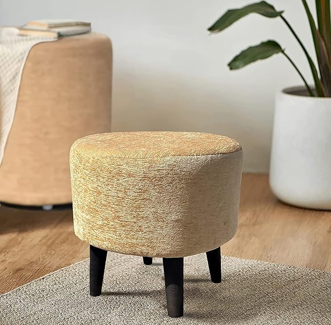 Upholstered Ottoman Stool for Living Room