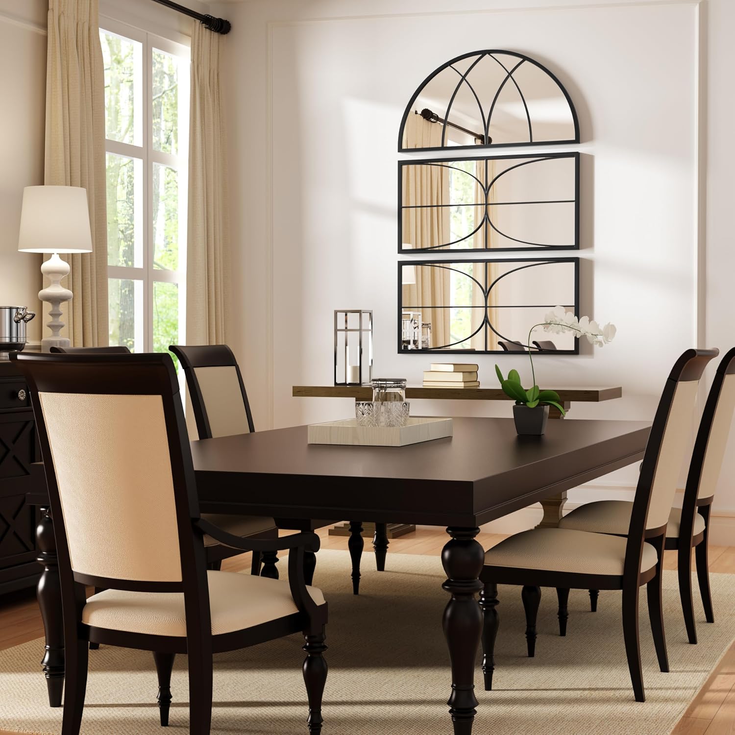 Arched Mirror with Metal Frame