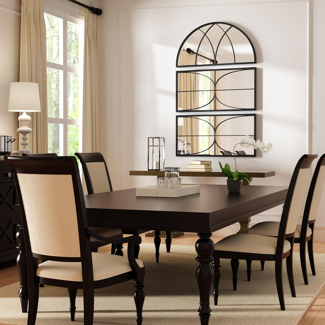 Arched Mirror with Metal Frame