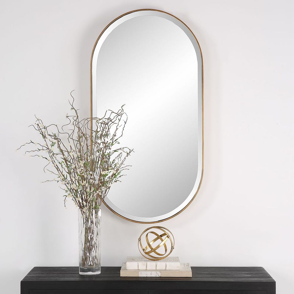 Oval Mirror, Gold