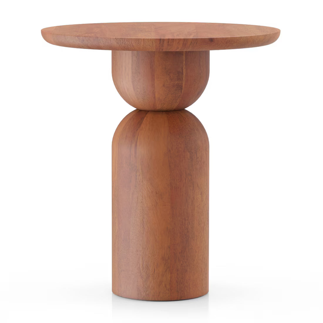 Solid Wood Side Table In Red Cedar Finish