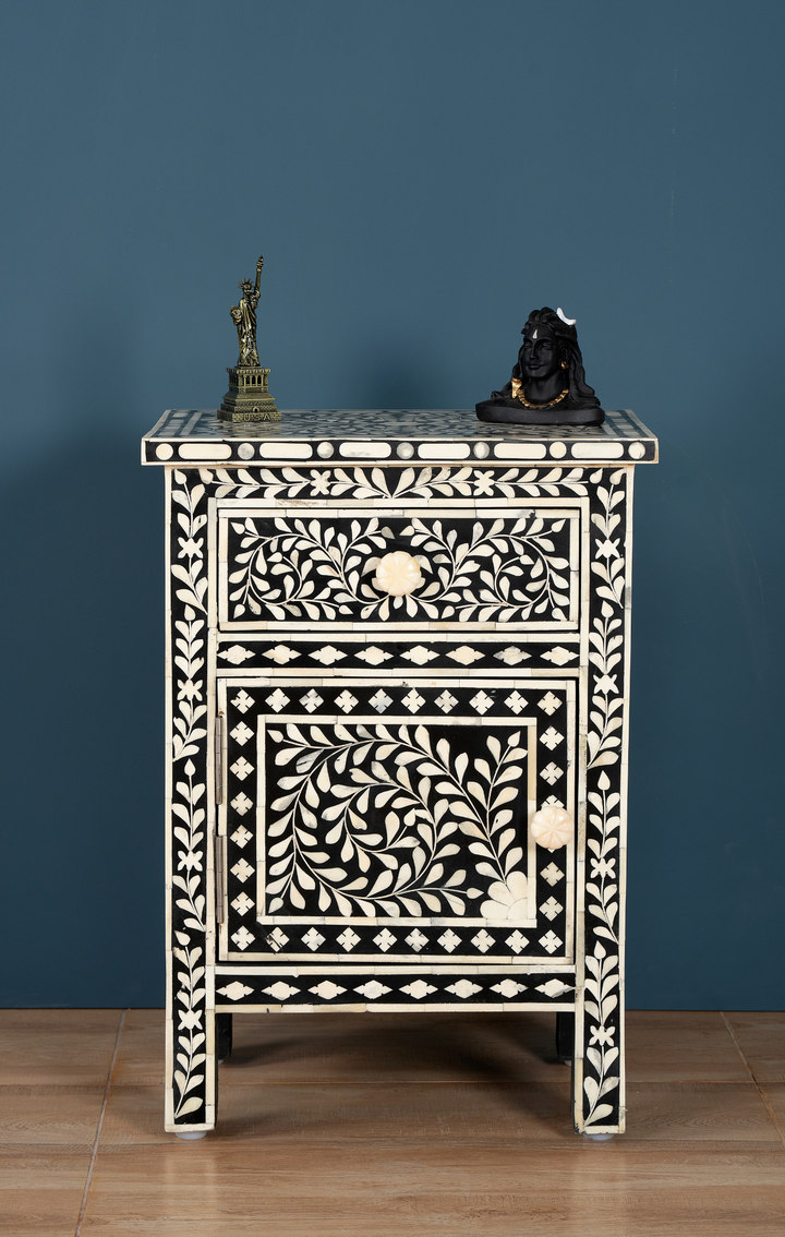 Midnight Vine Inlay Side Cabinet
