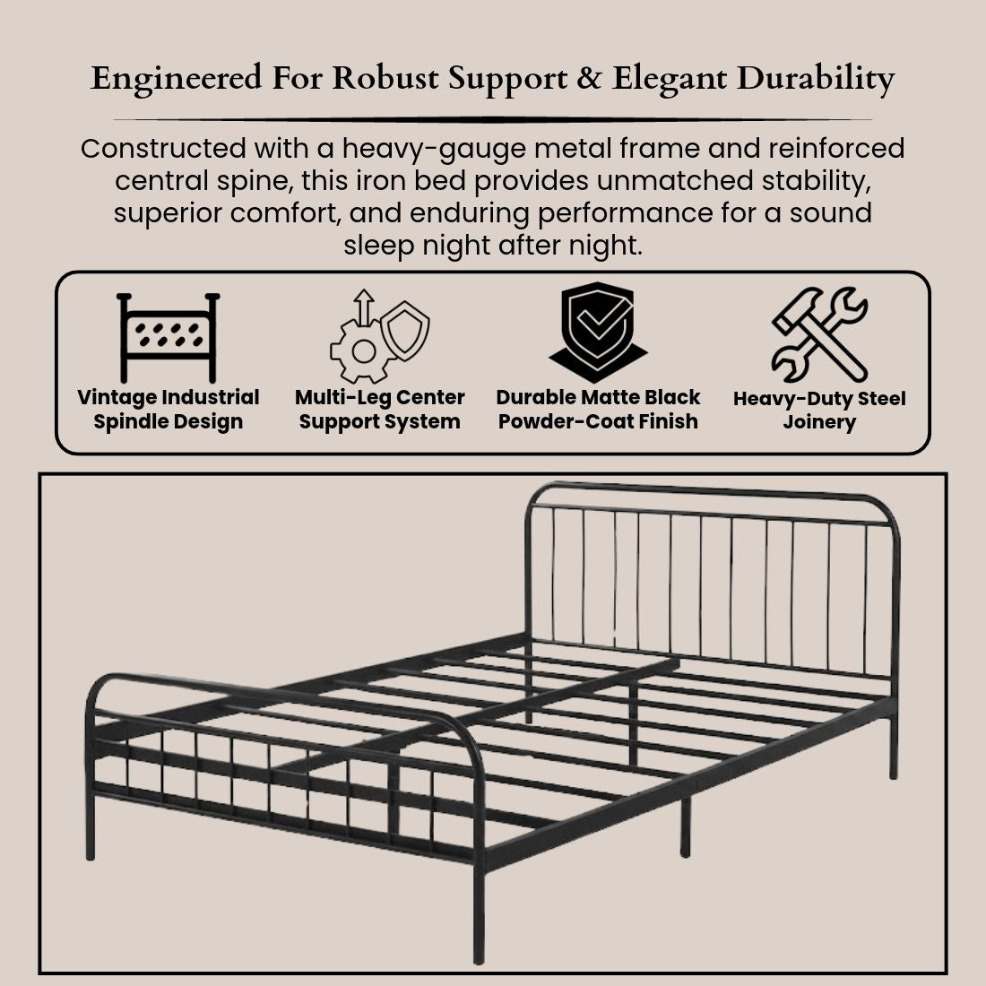 Whitby Spindle Bed