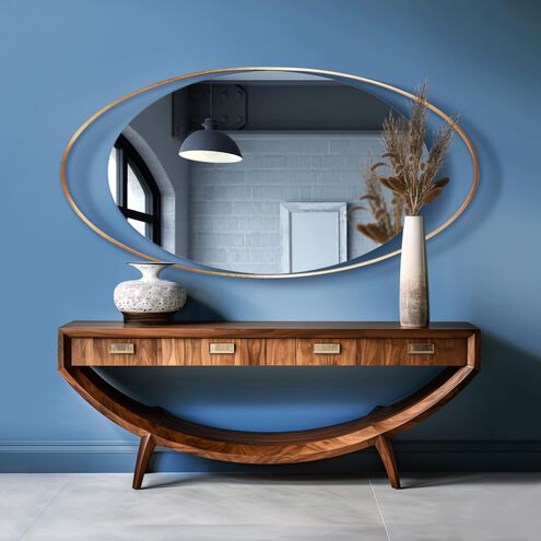Antique Brass Mirror