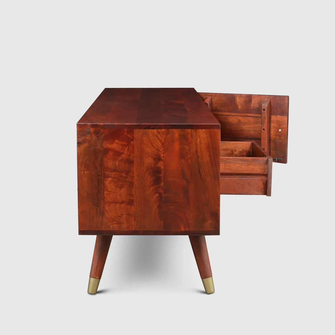 Full Height TV Unit in Honey Finish Colour