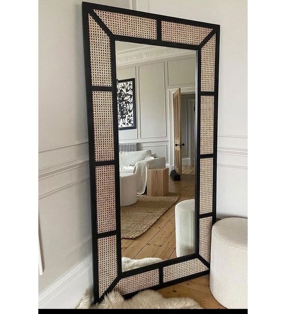 Cane Wall Rattan Mirror