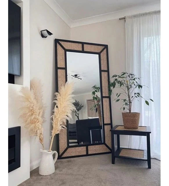 Cane Wall Rattan Mirror