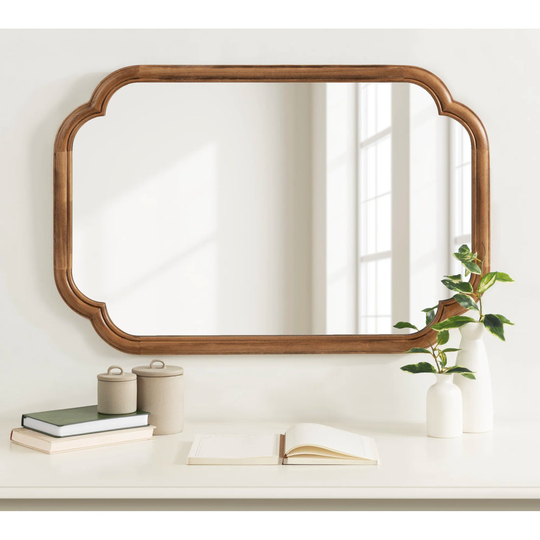 Brandis Wooden Bathroom Wall Mirror