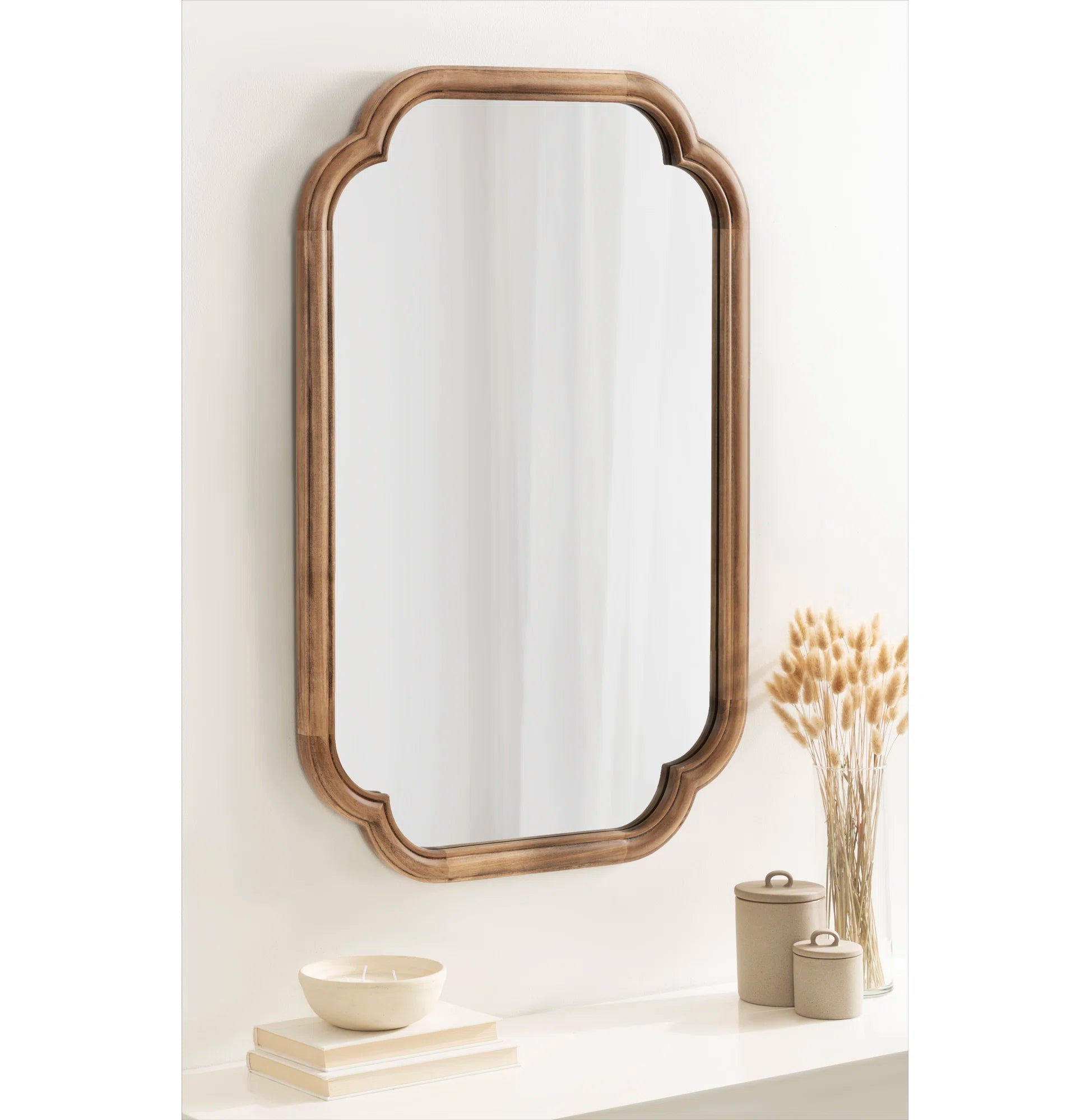 Brandis Wooden Bathroom Wall Mirror