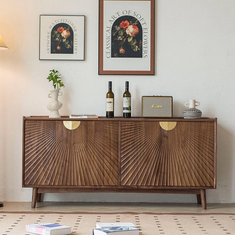 Multi Functional Rock Storage Cabinet with Fan-Shaped Texture