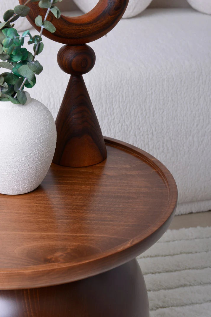 Single Ball Wood Table