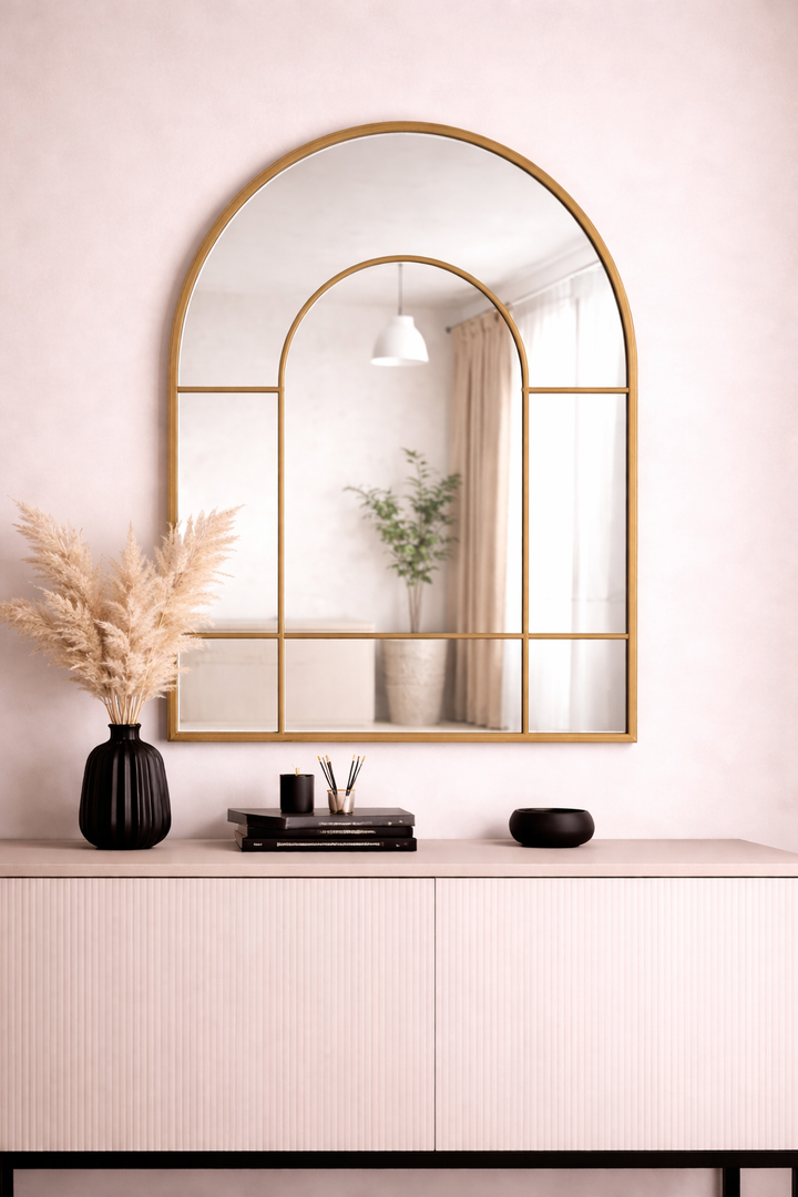 kate & laurel Solei Framed Arch Wall Mirror