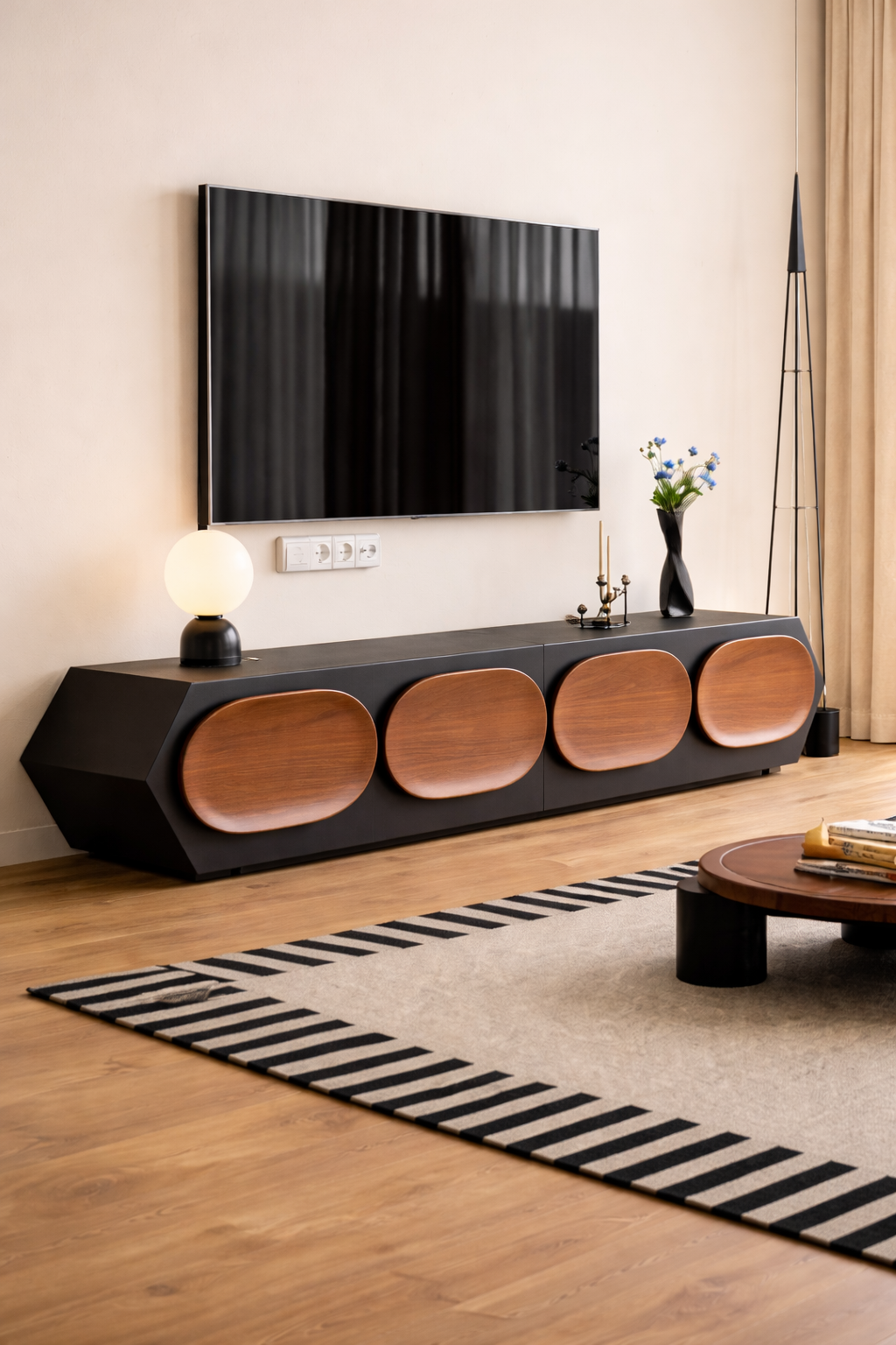 Galaxy Retro high sense solid wood TV cabinet