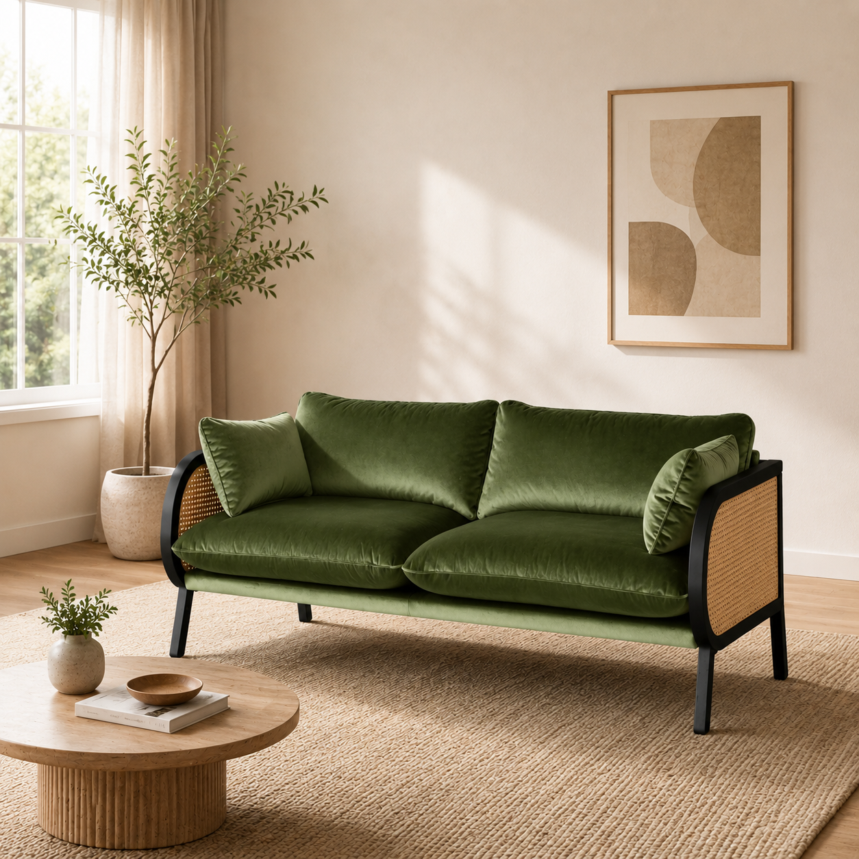 Verdant Weave Sofa
