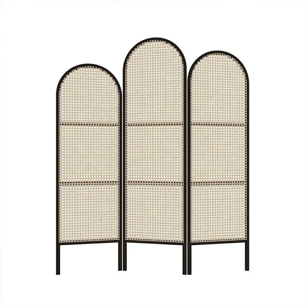 Elmshade Rattan Room Divider with Black Frame