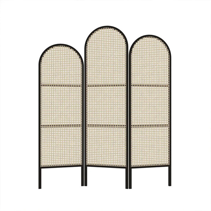 Elmshade Rattan Room Divider with Black Frame