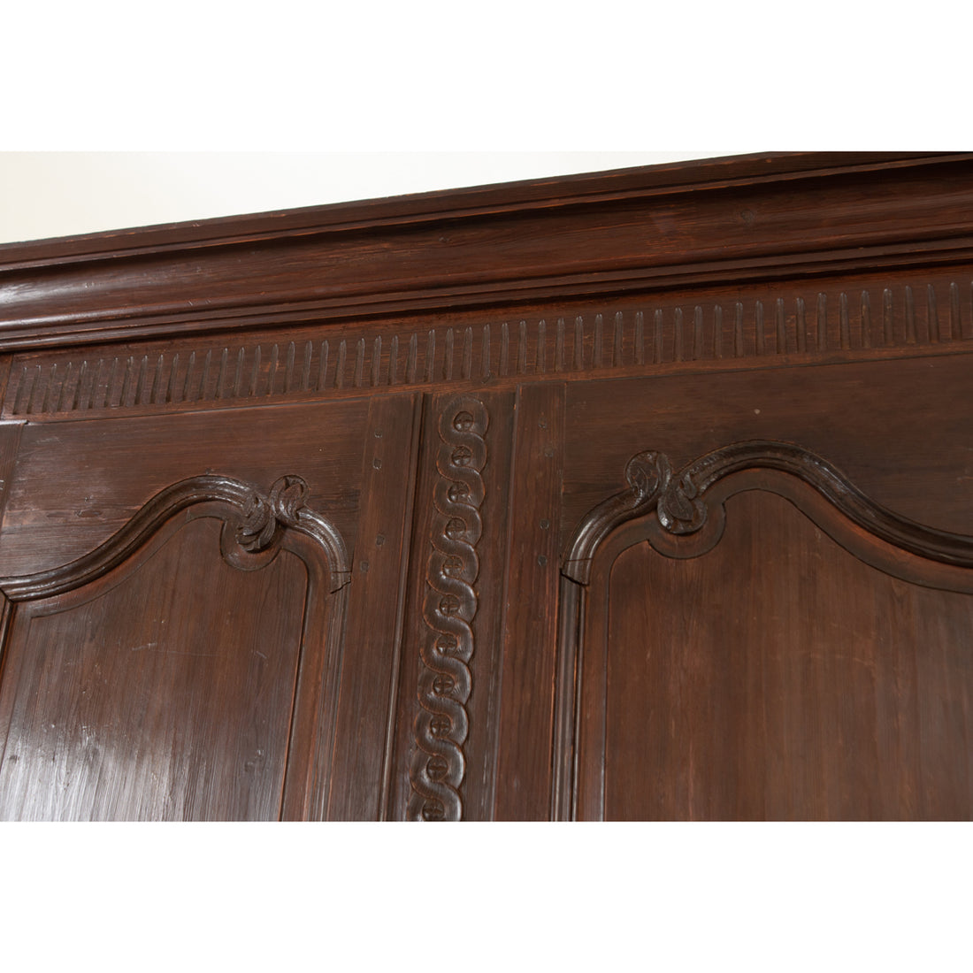 French 19th Century Carved Oak Wardrobe
