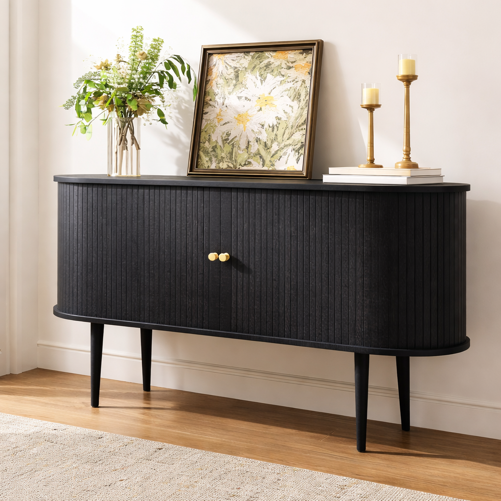 MERLIFE TV Stand, Mid Century Modern Console