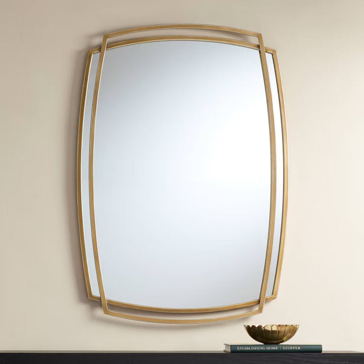 Gold Layered Metal Wall Mirror
