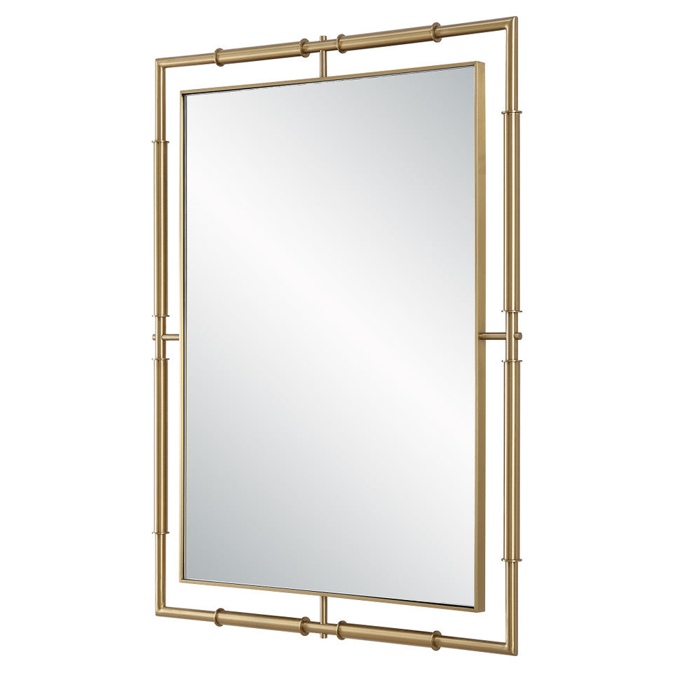 Rectangle Brass Mirror