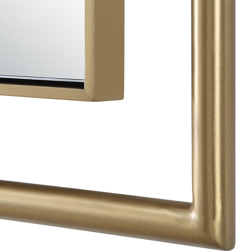 Rectangle Brass Mirror