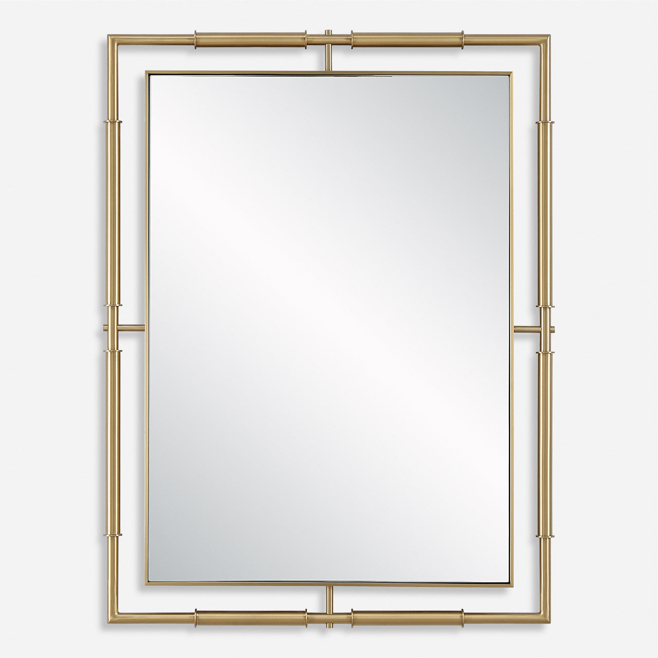 Rectangle Brass Mirror