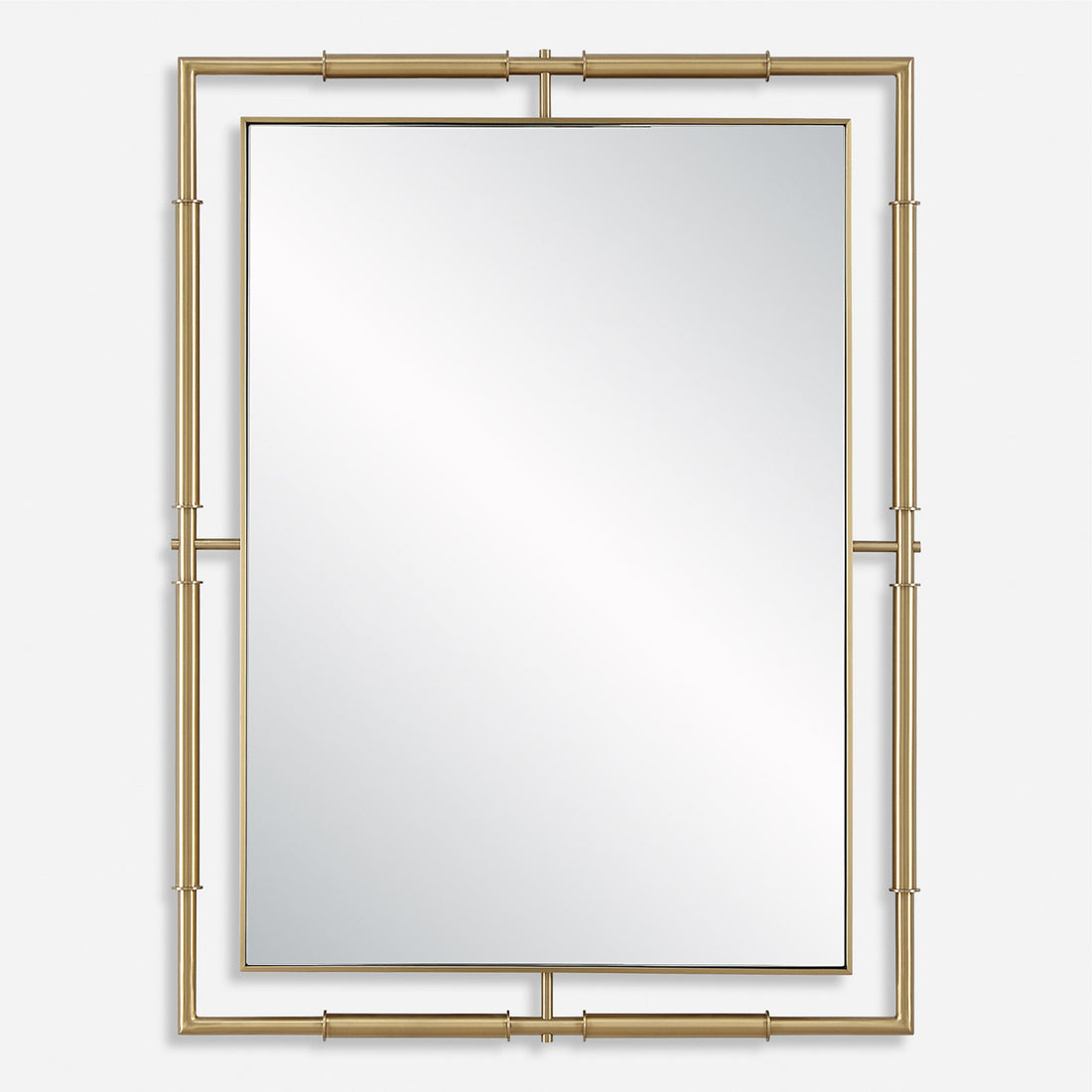 Rectangle Brass Mirror
