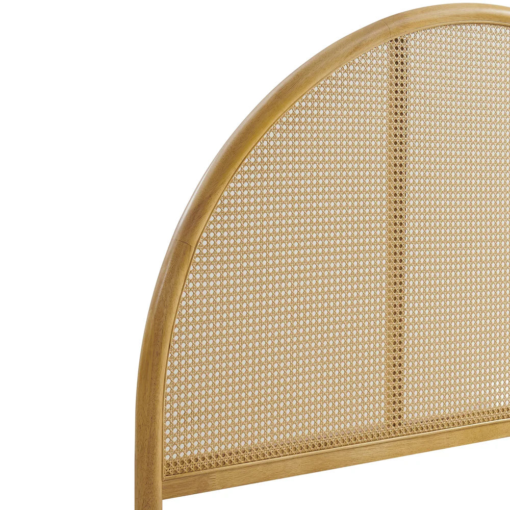 Arched Rattan Cane Platform Headboard