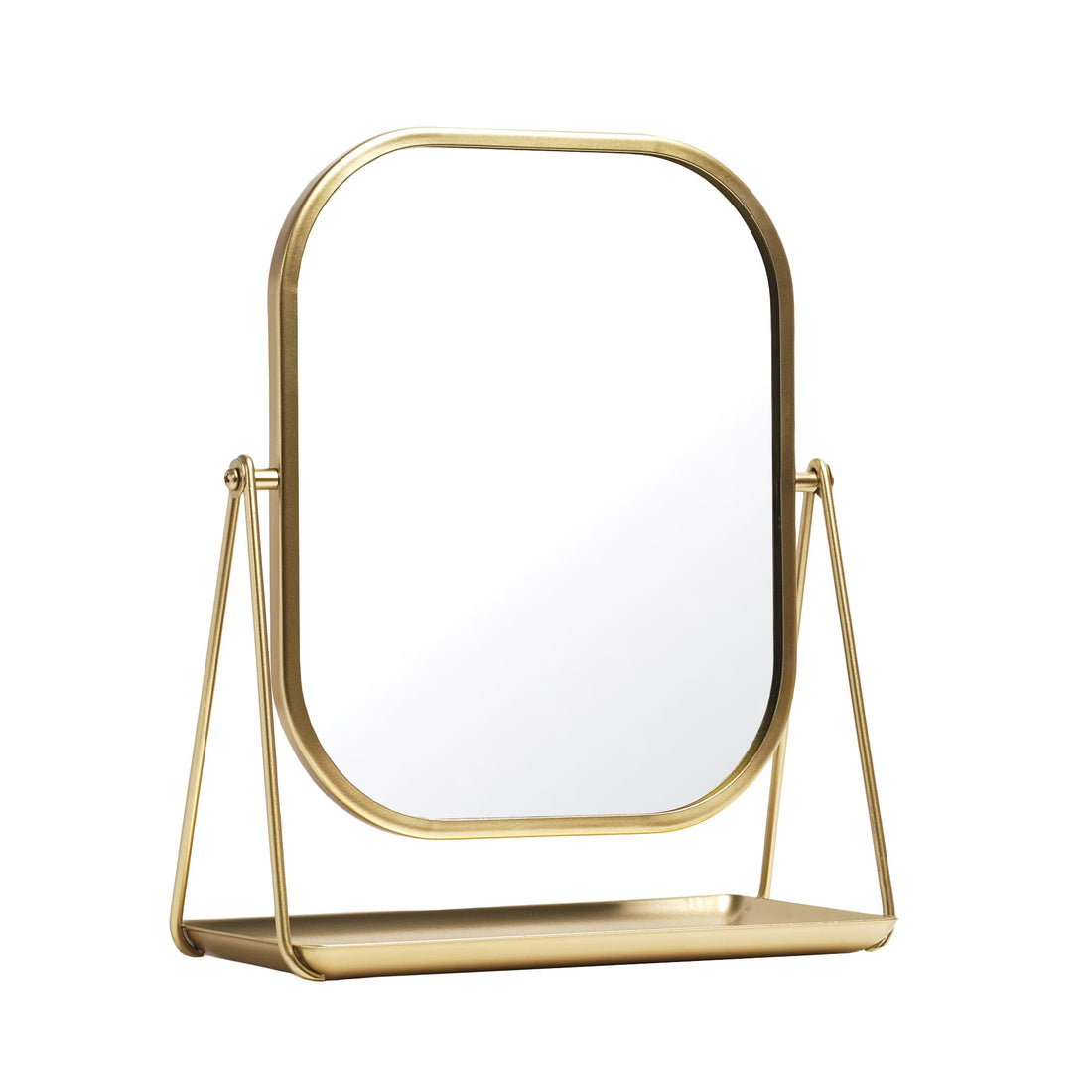 Round Edge Tabletop Easel Mirror