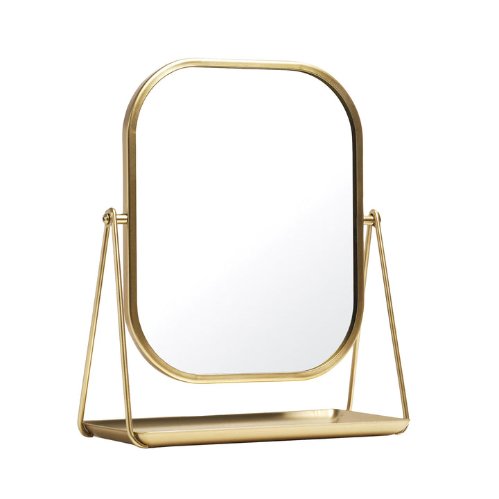 Round Edge Tabletop Easel Mirror
