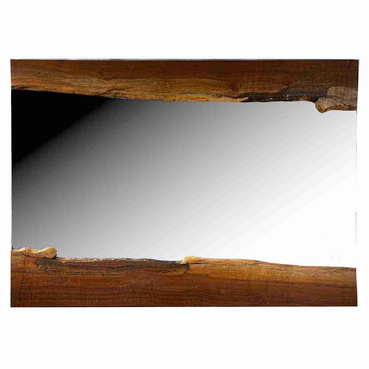 Walnut live edge mirror