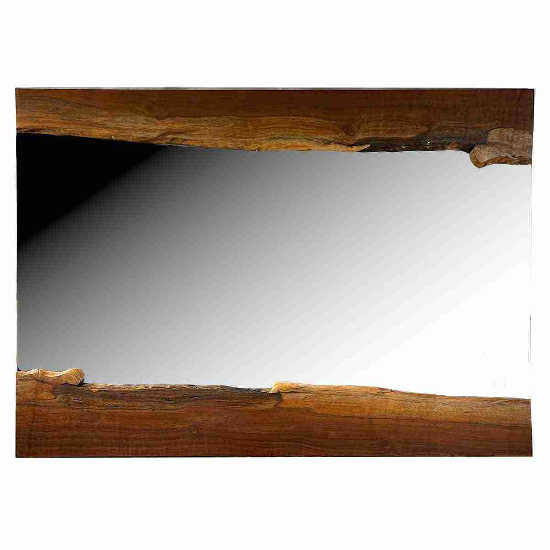 Walnut live edge mirror