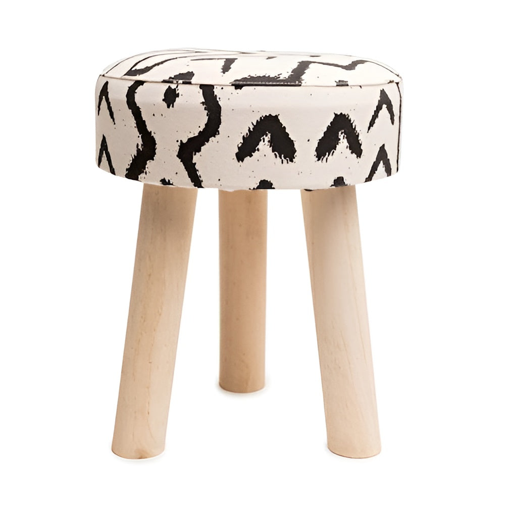 Natural Aztec Round Stool
