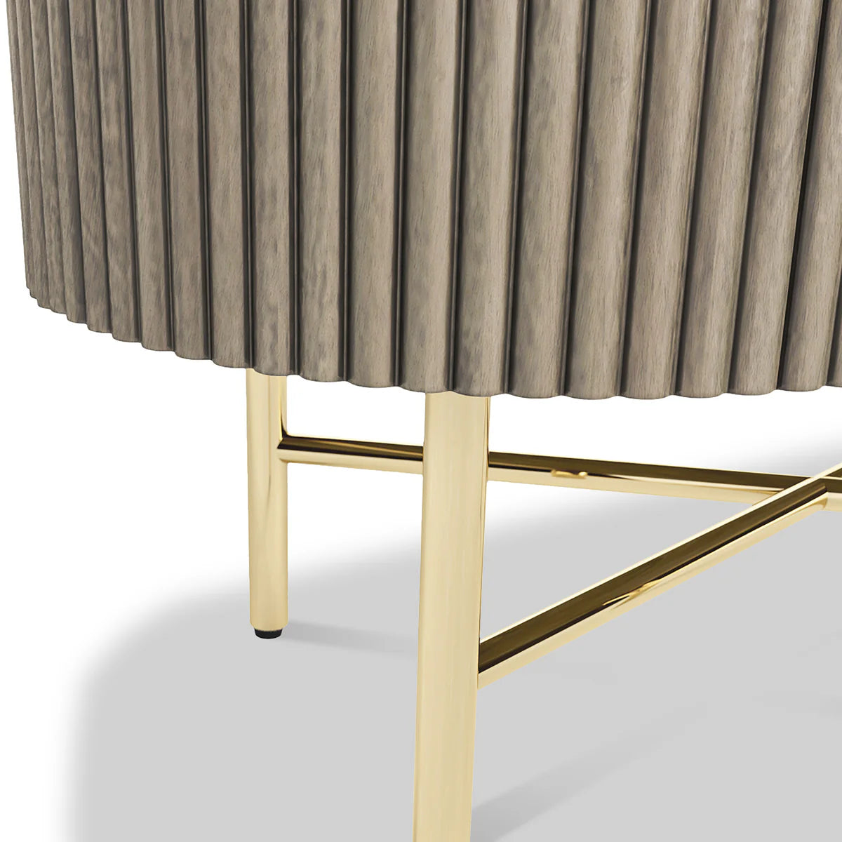 Grey Fluted Mini Sideboard