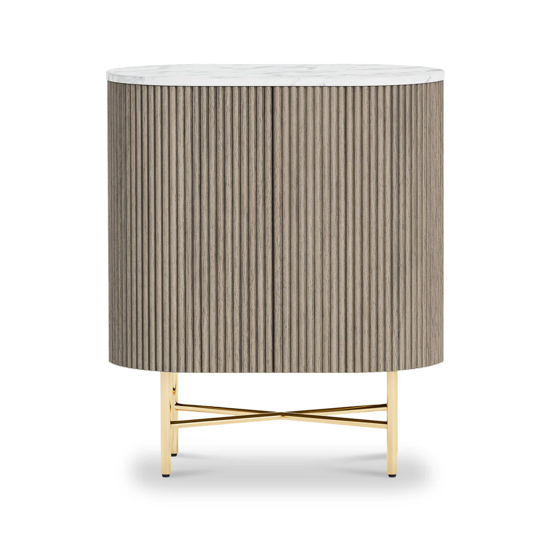 Grey Fluted Mini Sideboard