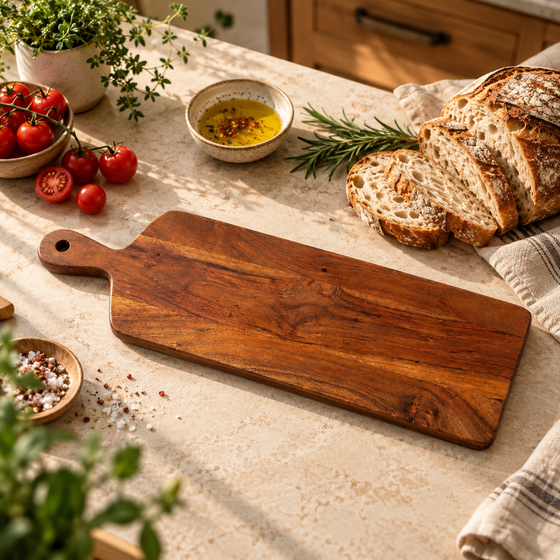 Rustic Luxe Wooden Paddle Serving Board