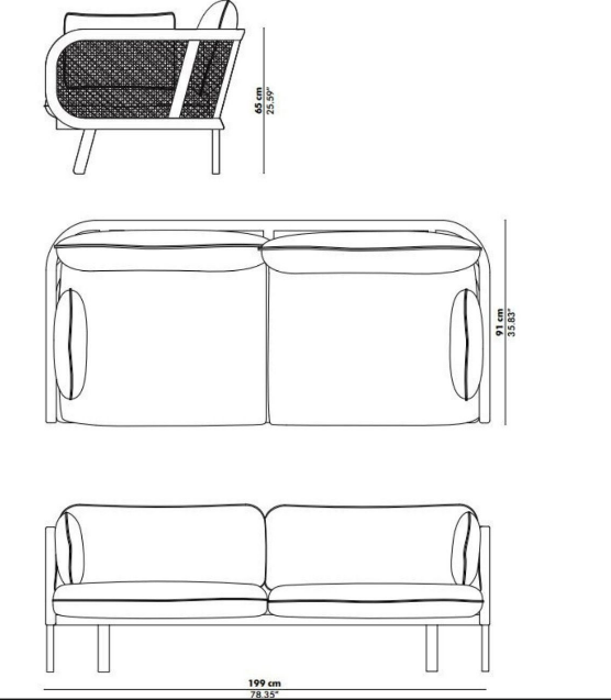 Verdant Weave Sofa