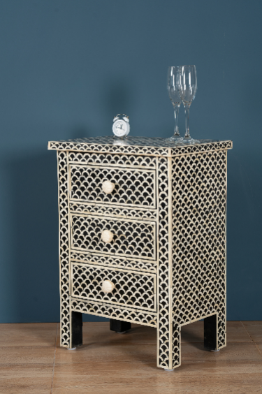 Azure Arc Inlay Chest of Drawer