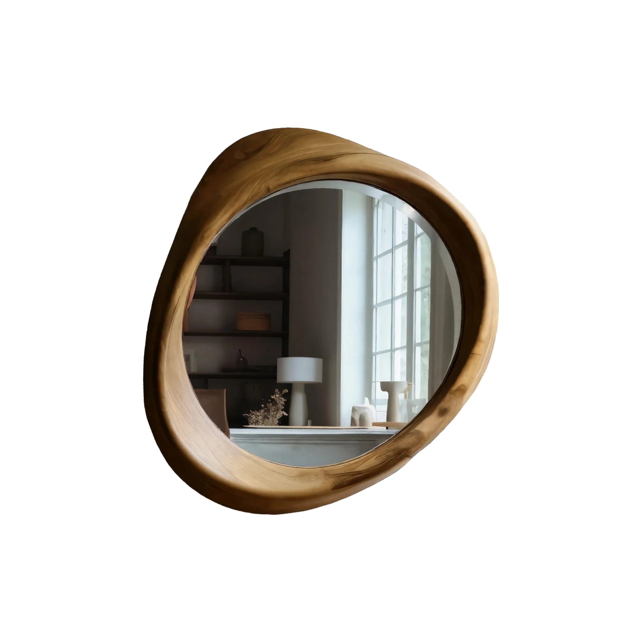 Artisan-Crafted Solid Wood Mirror
