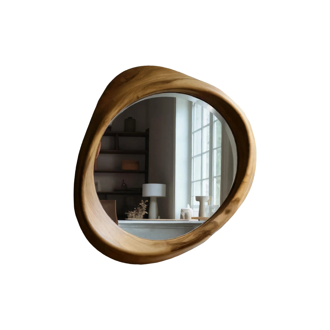 Artisan-Crafted Solid Wood Mirror
