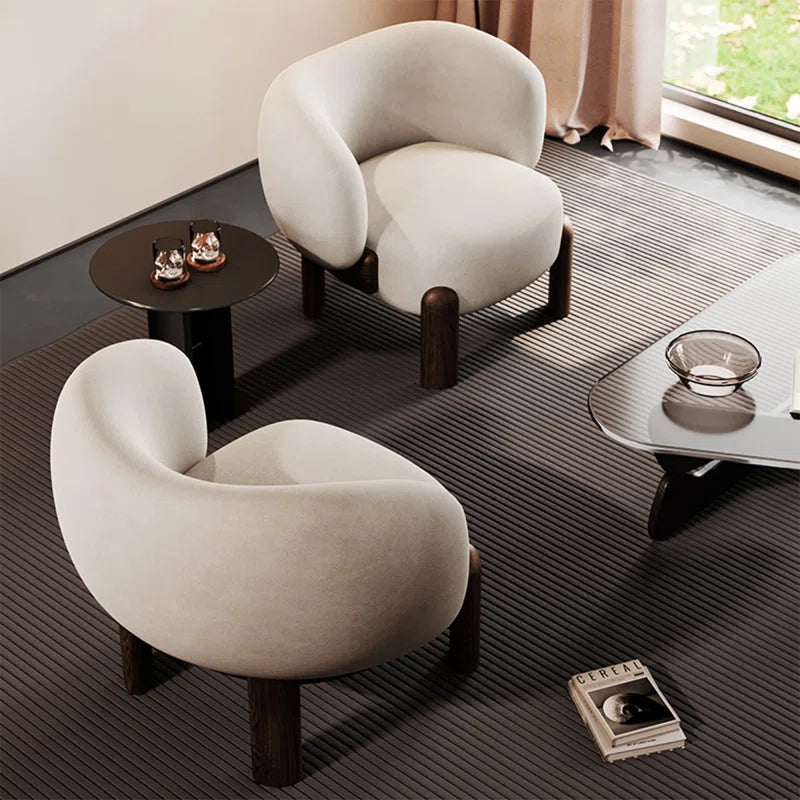Luxury Solid Wood Single Lounge Chair