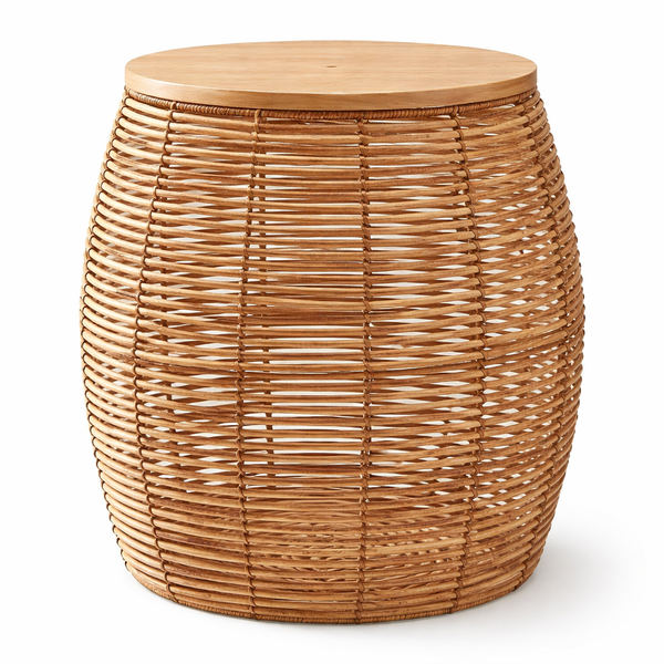 Rey Rattan Storage Side Table