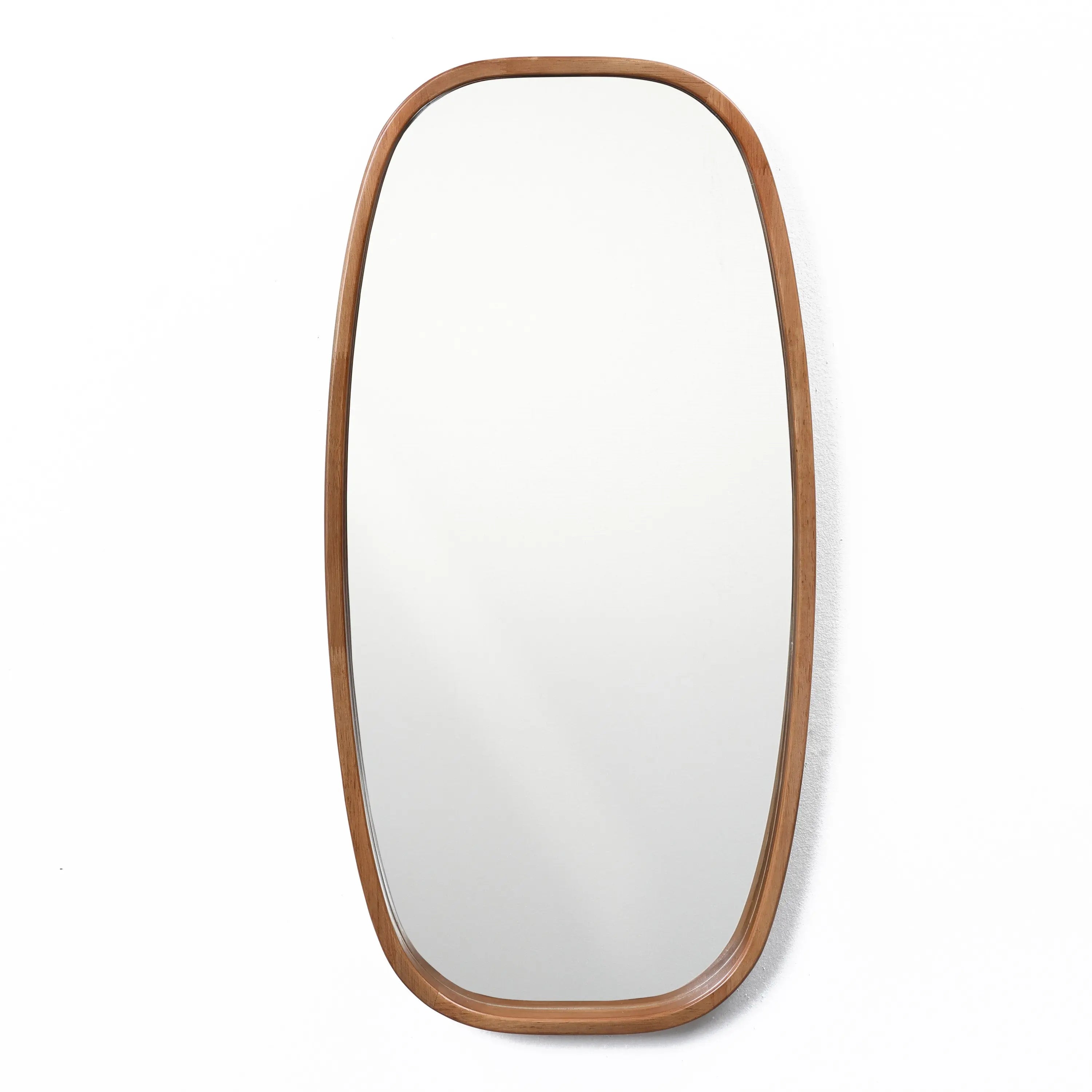 Jean wood frame rounded rectangle wall mirror