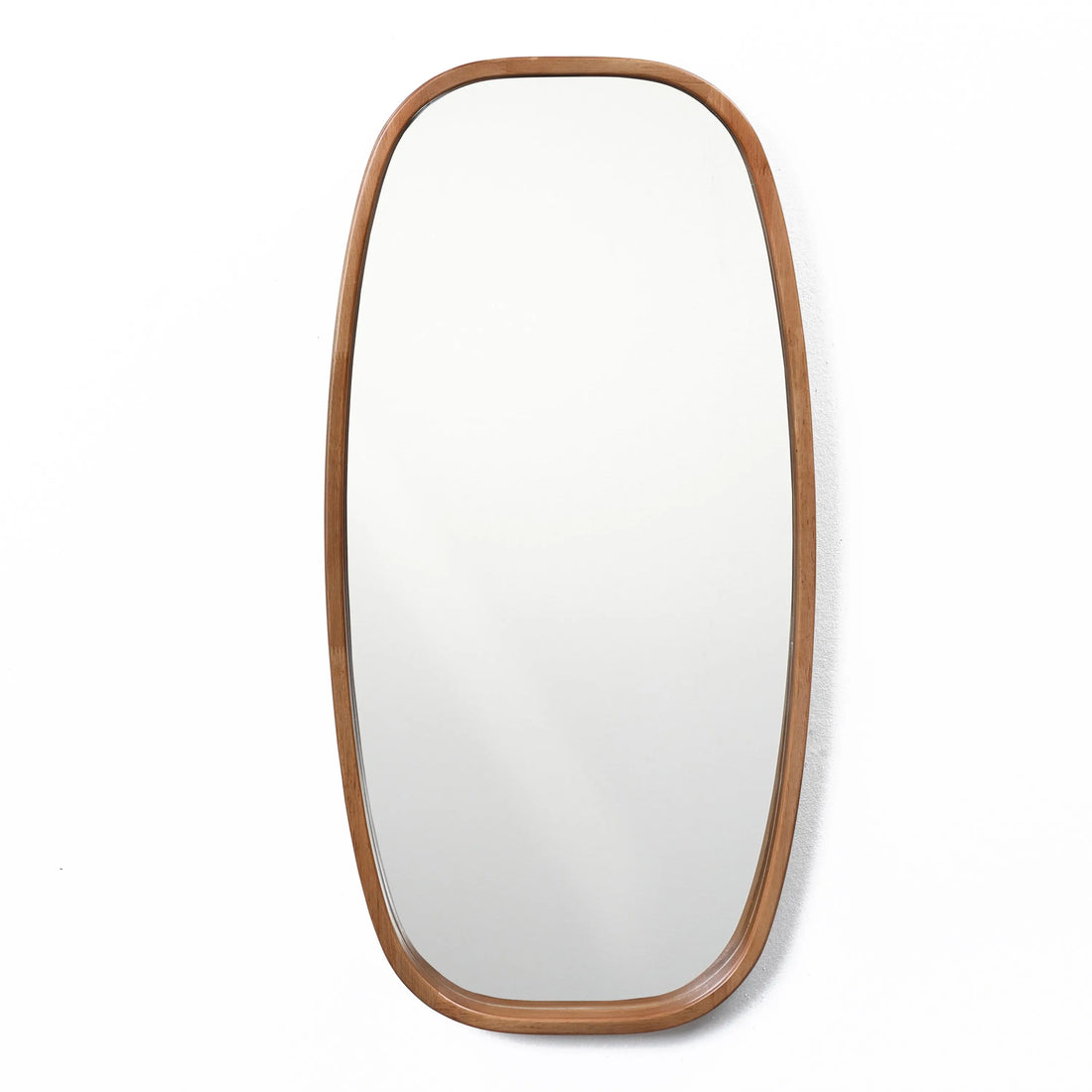Jean wood frame rounded rectangle wall mirror