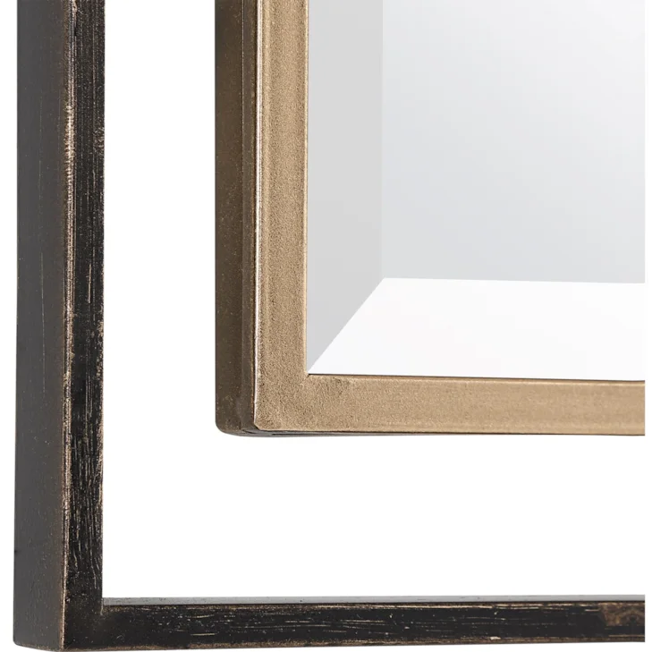 Gold & Bronze Rectangle Mirror